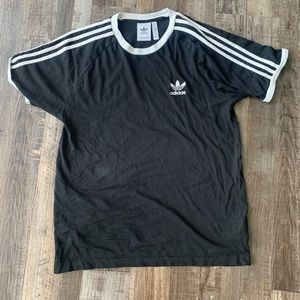 Adidas shirt sleeve three stripped tee